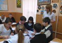 На уроці в ліцеї 100 "Поділ"