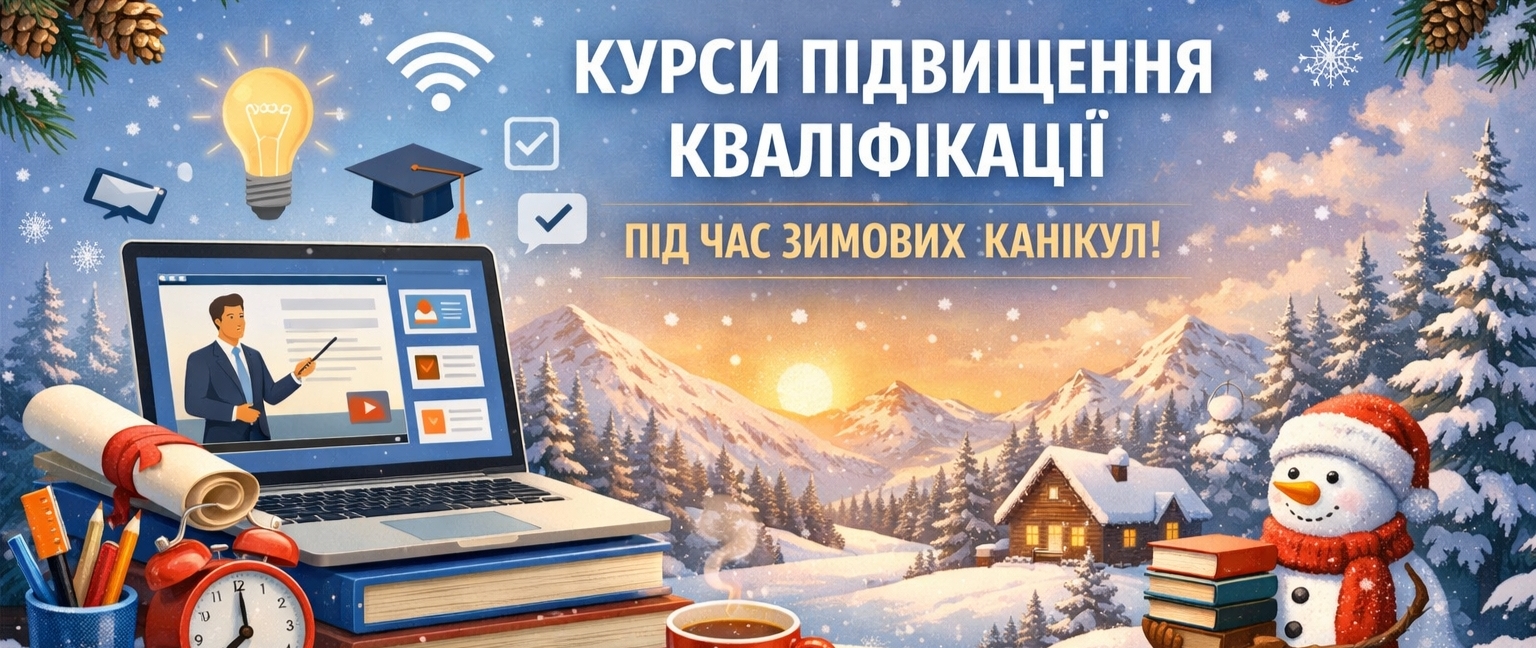 Очні фахові курси та тренінги під час зимових канікул